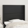 Tête de lit avec oreilles Noir 103x16x118/128 cm Similicuir 628700628700