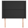 Tête de lit avec oreilles Noir 103x16x118/128 cm Similicuir 628700628700
