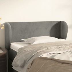Tête de lit avec oreilles Gris clair 103x23x78/88 cm Velours 628701628701