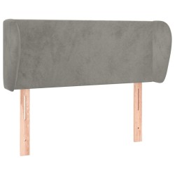 Tête de lit avec oreilles Gris clair 103x23x78/88 cm Velours 628701628701