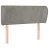 Tête de lit avec oreilles Gris clair 103x23x78/88 cm Velours 628701628701