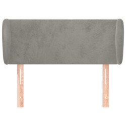 Tête de lit avec oreilles Gris clair 103x23x78/88 cm Velours 628701628701