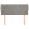 Tête de lit avec oreilles Gris clair 103x23x78/88 cm Velours 628701628701