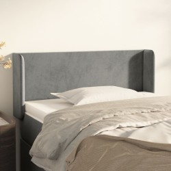 Tête de lit avec oreilles Gris clair 103x16x78/88 cm Velours 628702628702