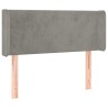 Tête de lit avec oreilles Gris clair 103x16x78/88 cm Velours 628702628702