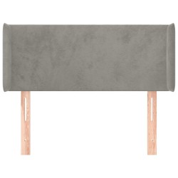 Tête de lit avec oreilles Gris clair 103x16x78/88 cm Velours 628702628702