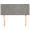 Tête de lit avec oreilles Gris clair 103x16x78/88 cm Velours 628702628702