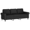 Canapé 3 places avec oreillers décoratifs noir 180 cm velours 628703628703