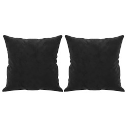 Canapé 3 places avec oreillers décoratifs noir 180 cm velours 628703628703