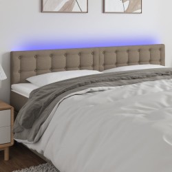 Tête de lit à LED Taupe 180x5x78/88 cm Tissu 628705628705