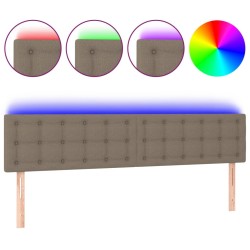 Tête de lit à LED Taupe 180x5x78/88 cm Tissu 628705628705