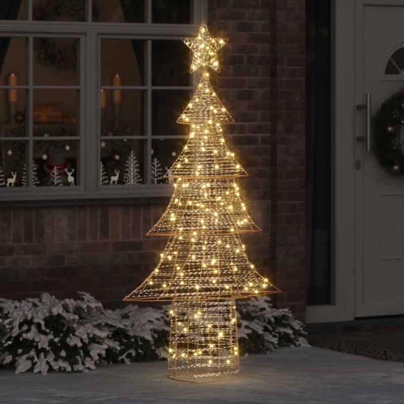 Sapin de Noël avec 240 LED Blanc chaud 181 cm PET 628711628711
