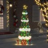 Sapin de Noël lumineux avec 3 boîtes-cadeaux 2D blanc chaud 628712628712