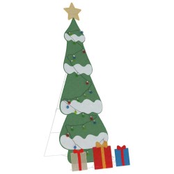 Sapin de Noël lumineux avec 3 boîtes-cadeaux 2D blanc chaud 628712628712