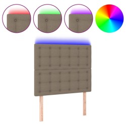 Tête de lit à LED Taupe 90x5x118/128 cm Tissu 628715628715