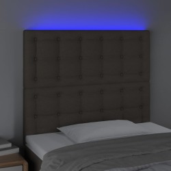 Tête de lit à LED Taupe 90x5x118/128 cm Tissu 628715628715