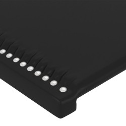 Tête de lit à LED Noir 103x16x118/128 cm Similicuir 628718628718