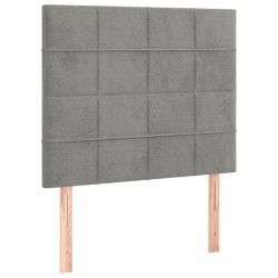 Tête de lit Gris clair 80x5x118/128 cm Velours 628719628719