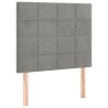 Tête de lit Gris clair 80x5x118/128 cm Velours 628719628719