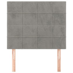 Tête de lit Gris clair 80x5x118/128 cm Velours 628719628719