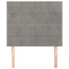 Tête de lit Gris clair 80x5x118/128 cm Velours 628719628719