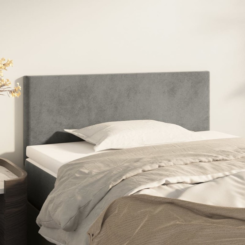 Tête de lit Gris clair 100x5x78/88 cm Velours 628721628721