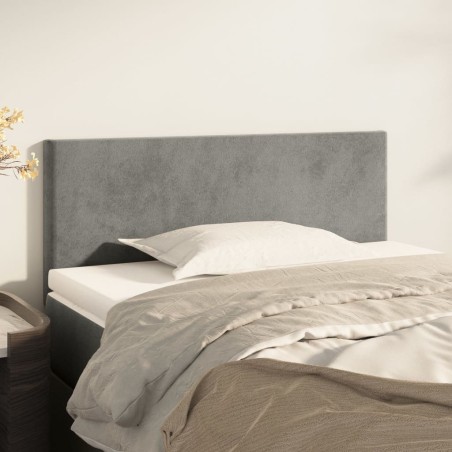 Tête de lit Gris clair 100x5x78/88 cm Velours 628721628721