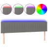Tête de lit à LED Gris foncé 180x5x78/88 cm Tissu 628725628725