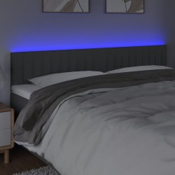 Tête de lit à LED Gris foncé 180x5x78/88 cm Tissu 628725628725