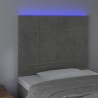 Tête de lit à LED Gris clair 80x5x118/128 cm Velours 628726628726