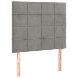 Tête de lit à LED Gris clair 80x5x118/128 cm Velours 628726628726