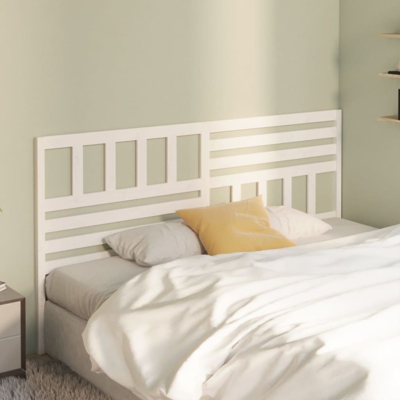 Tête de lit Blanc 206x4x100 cm Bois massif de pin 628727628727