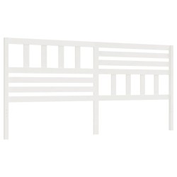 Tête de lit Blanc 206x4x100 cm Bois massif de pin 628727628727