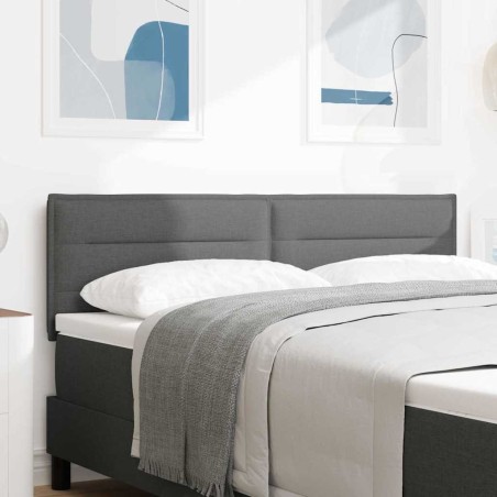 Tête de lit Gris foncé 144 cm tissu 628728628728