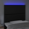Tête de lit à LED Noir 100x5x118/128 cm Similicuir 628730628730