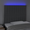 Tête de lit à LED Gris foncé 90x5x118/128 cm Tissu 628731628731