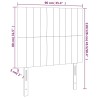 Tête de lit à LED Gris foncé 90x5x118/128 cm Tissu 628731628731