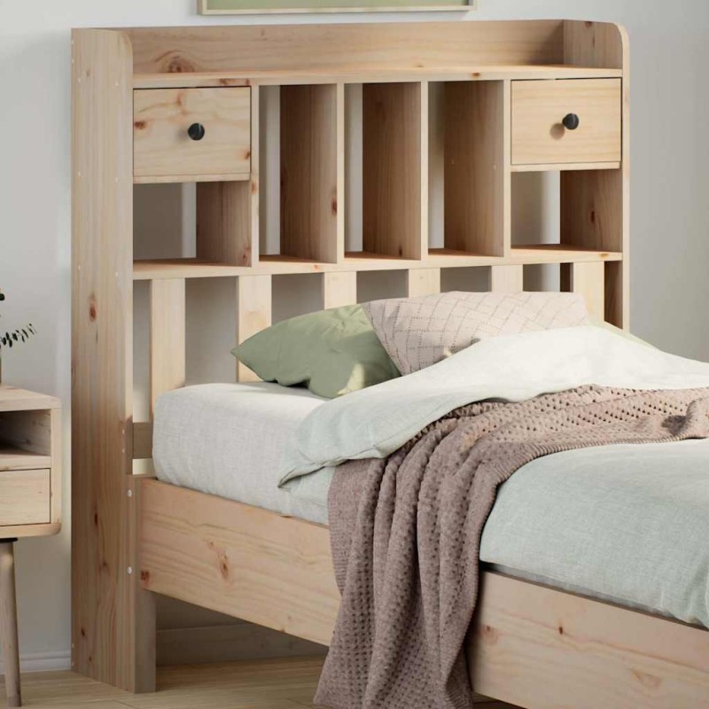 Tête de lit avec rangement 90 cm en bois de pin massif 628732628732