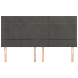 Tête de lit Gris foncé 180 x 5 x 118/128 cm Velours 628733628733