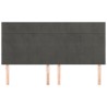 Tête de lit Gris foncé 180 x 5 x 118/128 cm Velours 628733628733