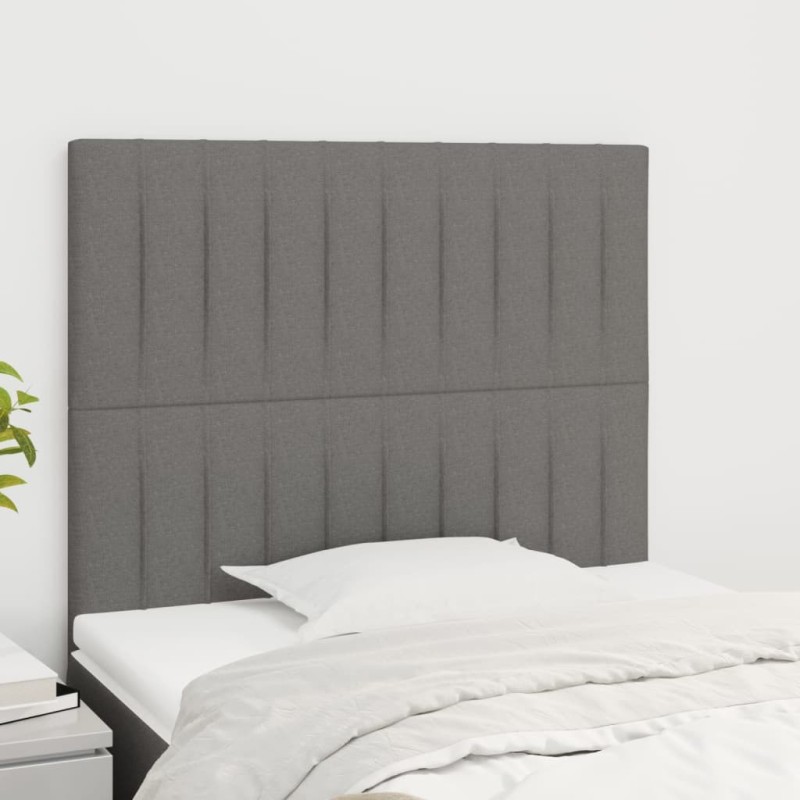 Tête de lit Gris foncé 90x5x118/128 cm Tissu 628734628734