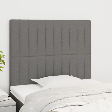 Tête de lit Gris foncé 90x5x118/128 cm Tissu 628734628734