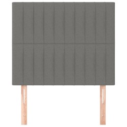 Tête de lit Gris foncé 90x5x118/128 cm Tissu 628734628734
