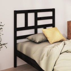 Tête de lit Noir 96x4x104 cm Bois massif de pin 628735628735
