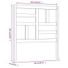Tête de lit Noir 96x4x104 cm Bois massif de pin 628735628735