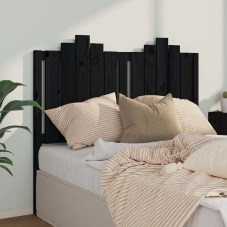 Tête de lit Noir 126x4x110 cm Bois massif de pin 628736628736