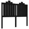 Tête de lit Noir 126x4x110 cm Bois massif de pin 628736628736