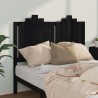 Tête de lit Noir 126x4x110 cm Bois massif de pin 628736628736