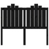 Tête de lit Noir 126x4x110 cm Bois massif de pin 628736628736