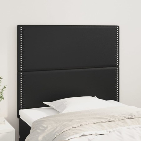 Tête de lit Noir 100x5x118/128 cm Similicuir 628737628737